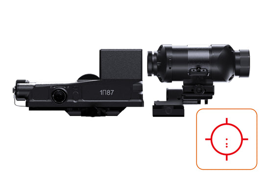 NOVUS PDS-I Prism Dot Sight Civilian Reticle w/ PM-I 3x Prismatic Magnifier Combo